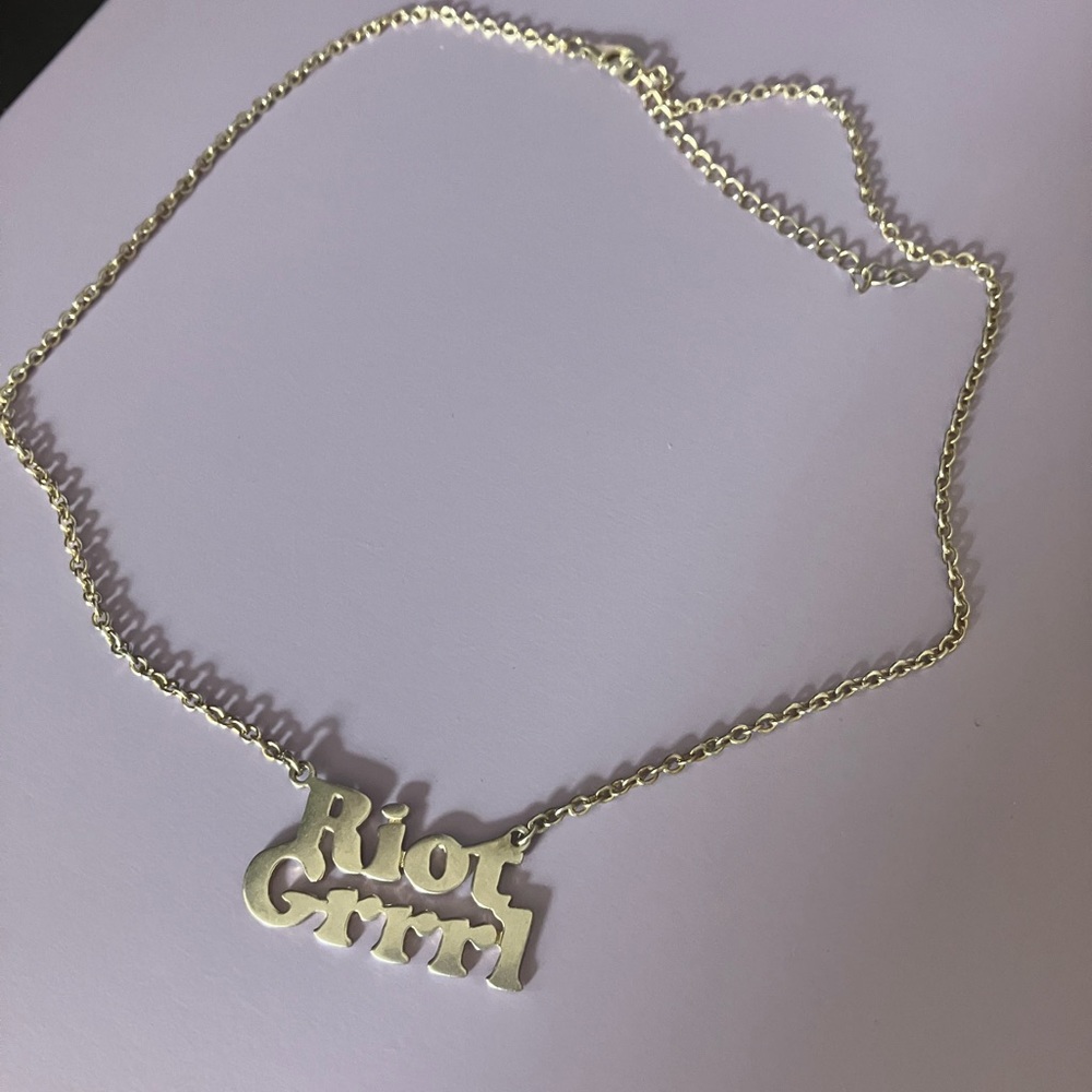 Sterling Silver Riot Grrrl Necklace NWOT
